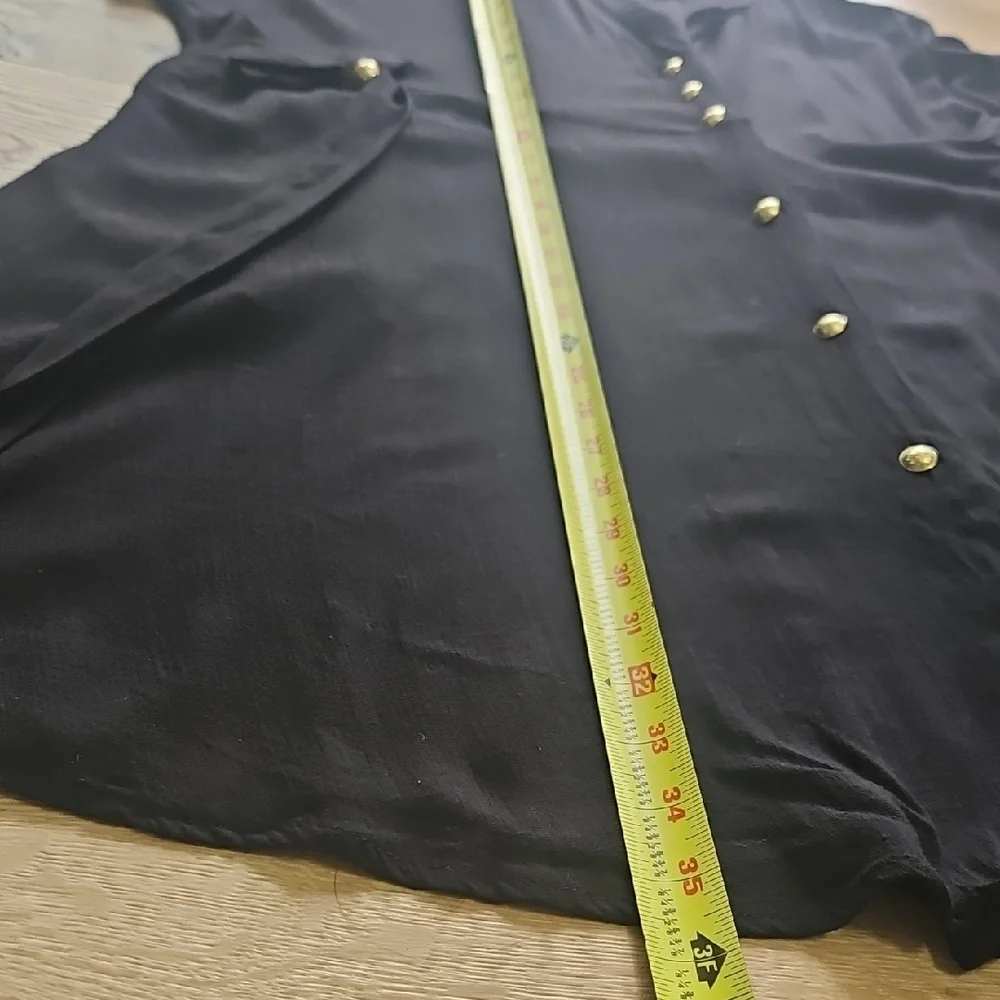 Torrid Black Button Front Shirt Dress Tie Waist Pockets Rayon Size 00 (XS-M Fit) - Picture 7 of 8